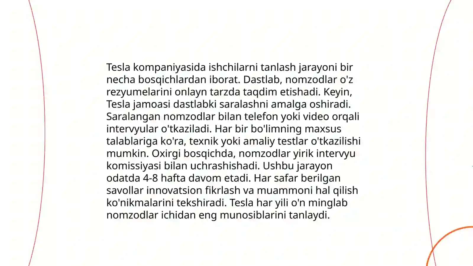 Tesla kompaniyasi inson resurslarini boshqarish tajribalari va undan O'zbekistonda foydalanish 4