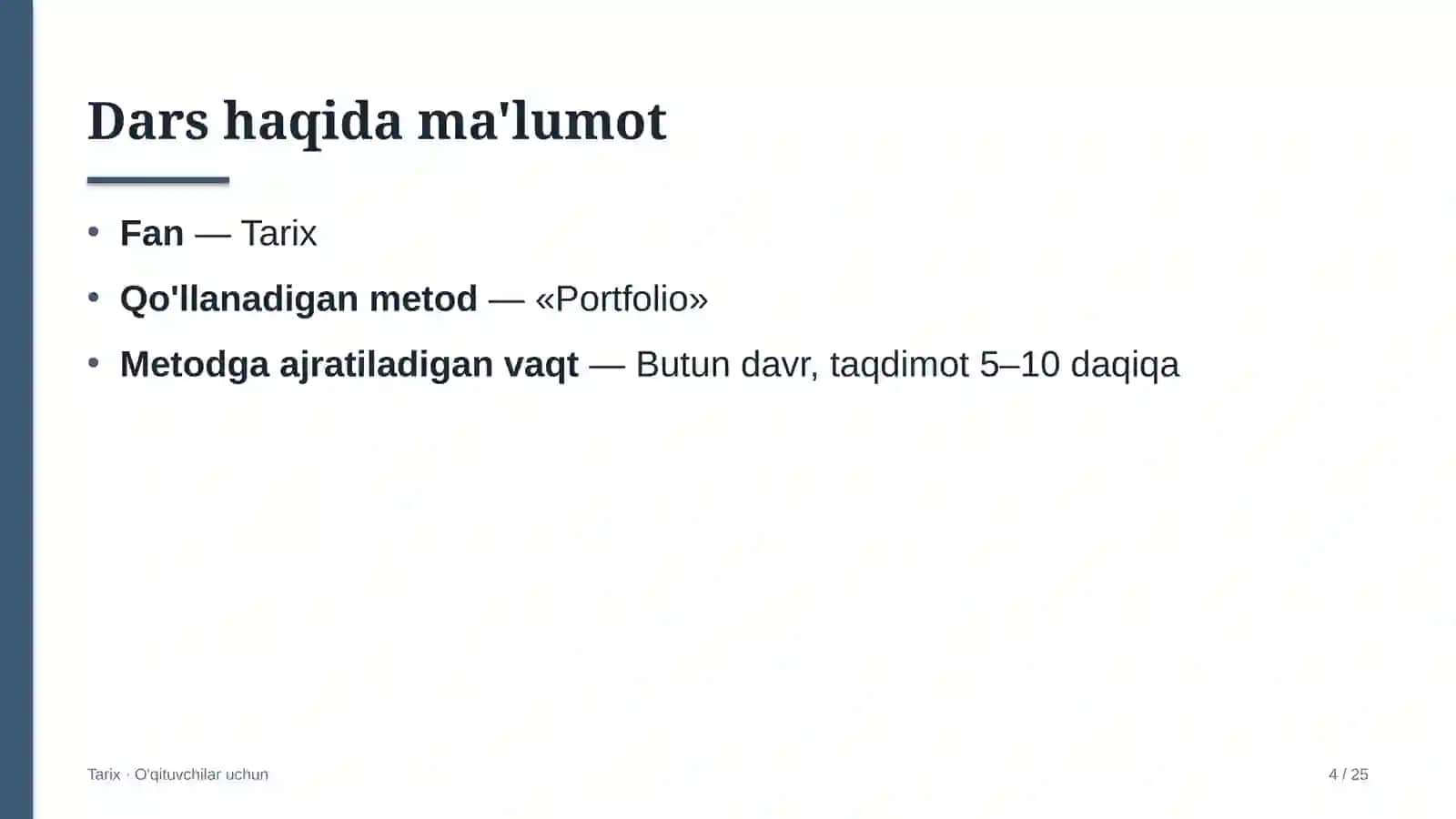 tarix darslarida portfolio metodidan foydalanish 8596 4