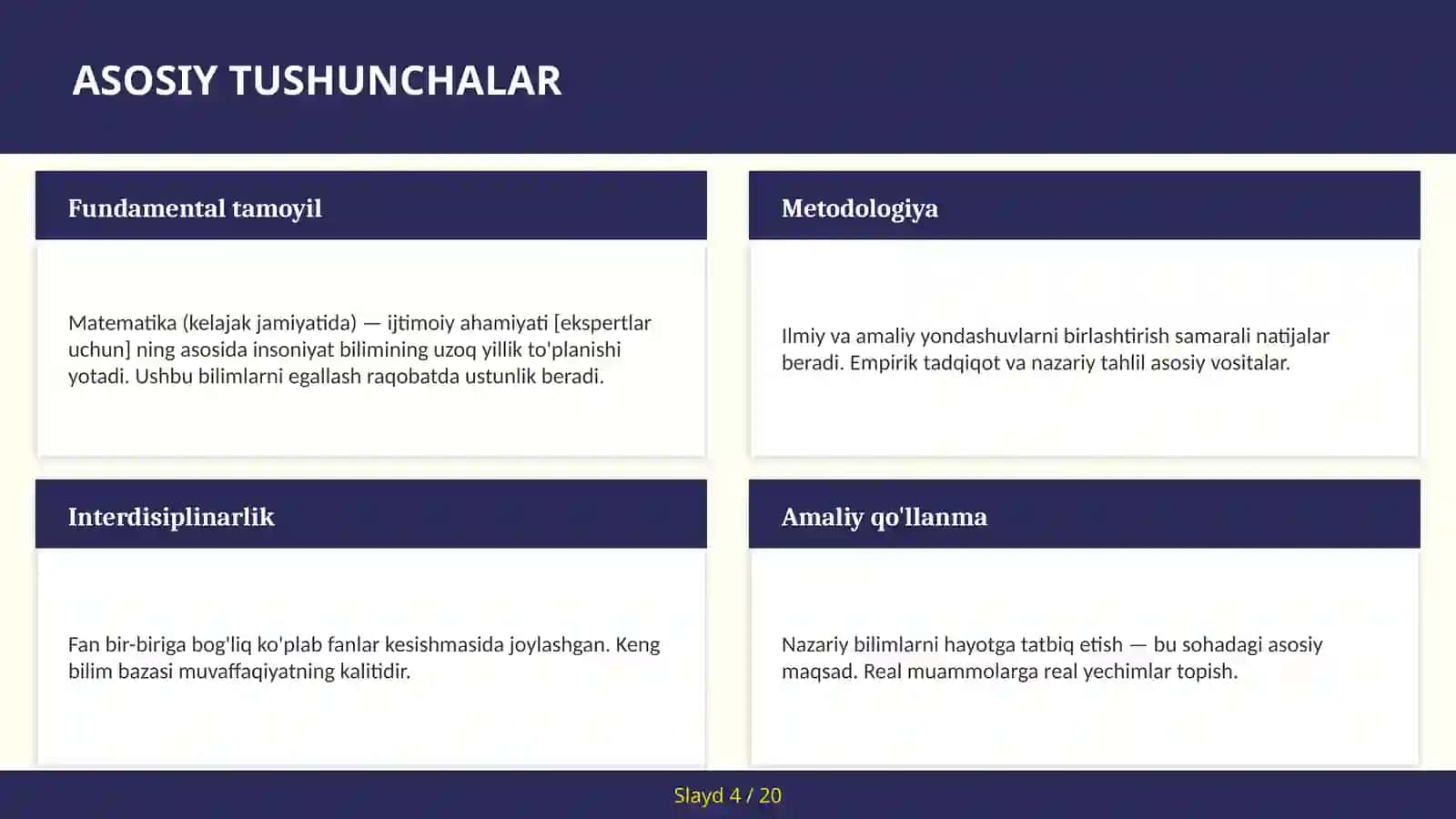 MATEMATIKA (KELAJAK JAMIYATIDA) — IJTIMOIY AHAMIYATI [EKSPERTLAR UCHUN] 4