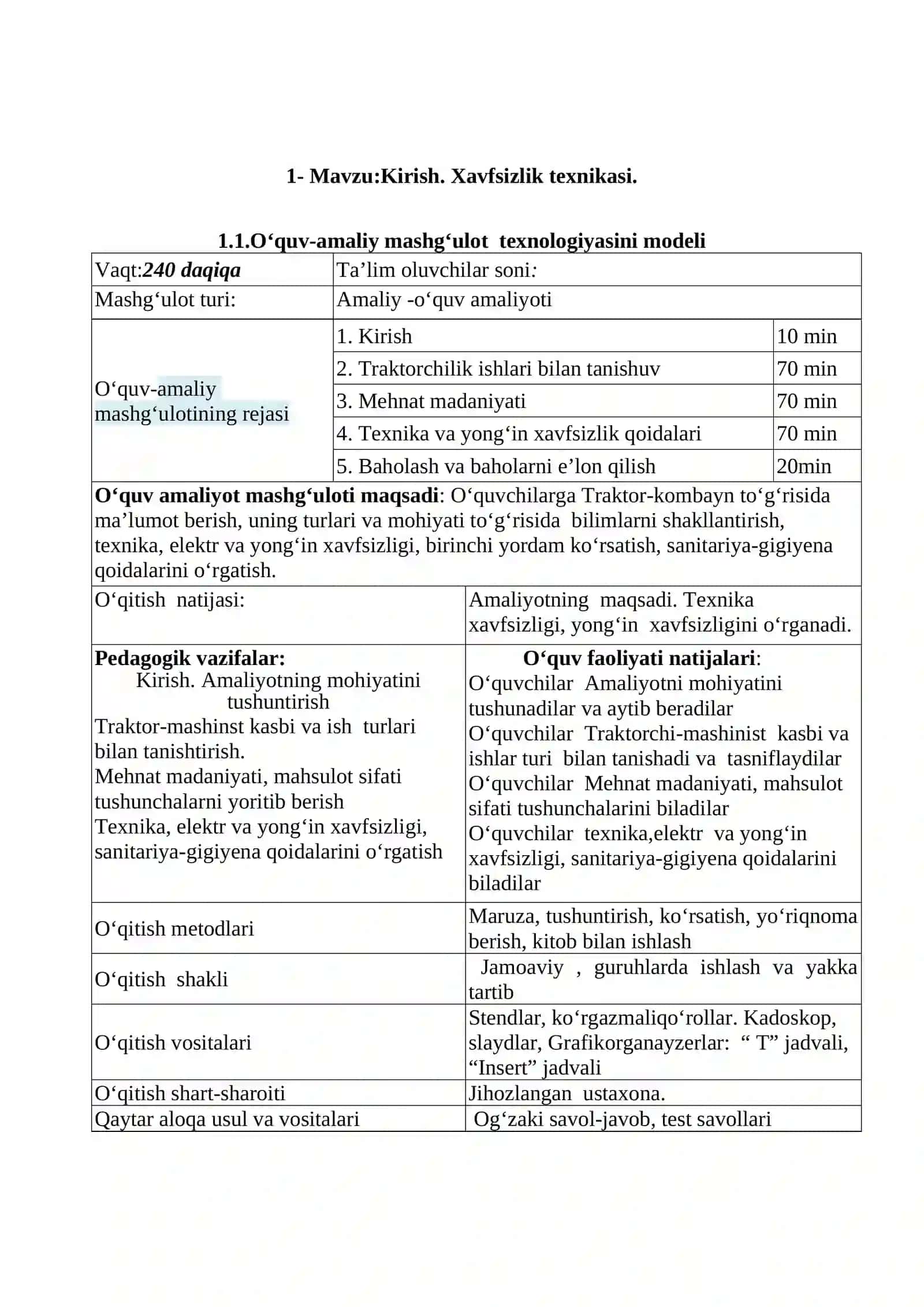 Traktorlar va qishloq xo‘jalik agregatlariga  texnik xizmat ko‘rsatish 4