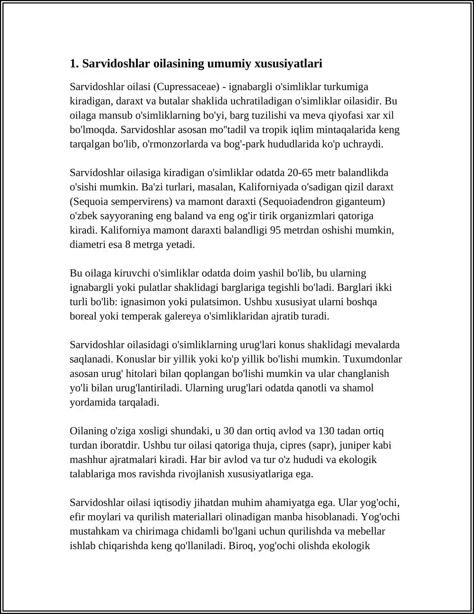SARVIDOSHLAR OILASI, MAXALLIY ARCHA TURLARI 4