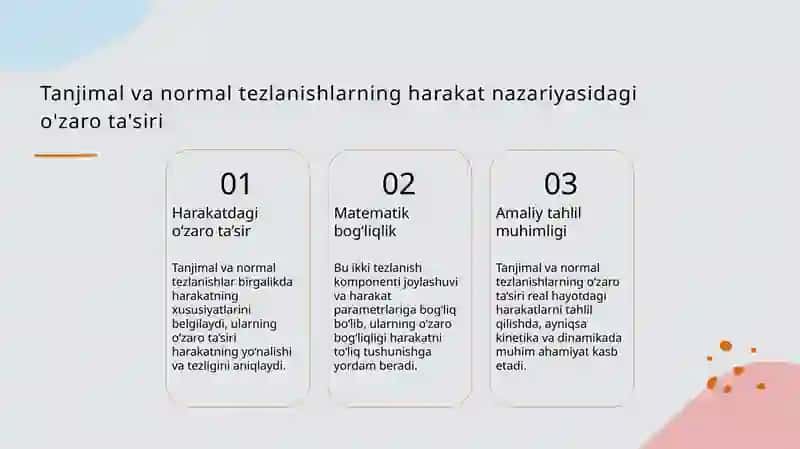 Tangensial va normal tezlanishlar 4