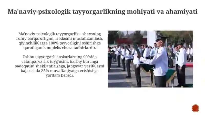 XARBIY XIZMATCHILARNING AXLOQIY RUHIY TAYYORGARLIGI 4