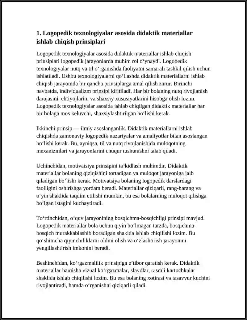 LOGOPEDIK TEXNOLOGIYALAR QOLLASHDA DIDAKTIK MATERIALLAR TAYYORLASH 4