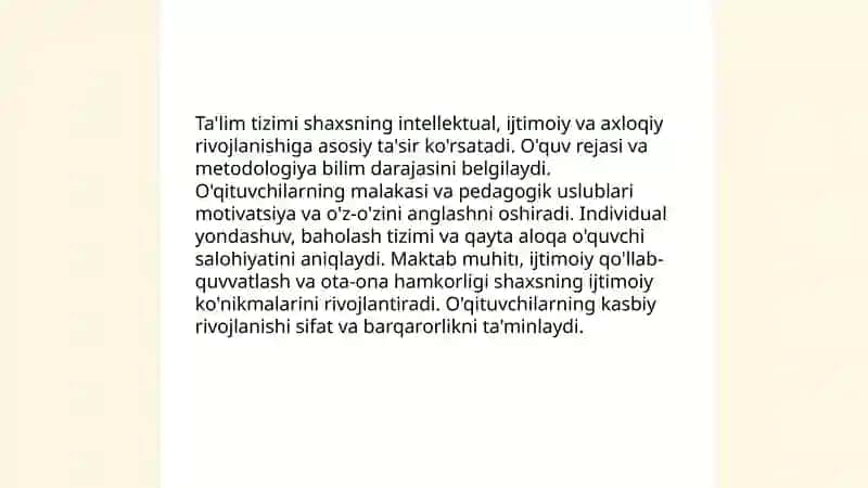 Shaxs rivojlanishiga ta'sir etuvchi omillar 4