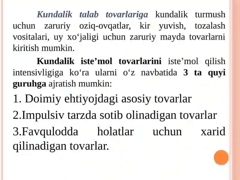 TOVAR VA TOVAR SIYOSATI 4
