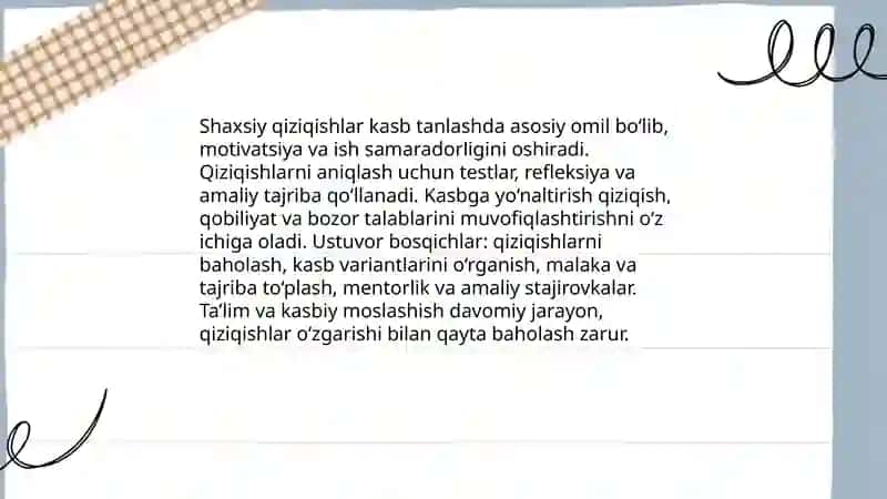 Individuallik kasb tanlash va kasbga yoʻnaltirish 4