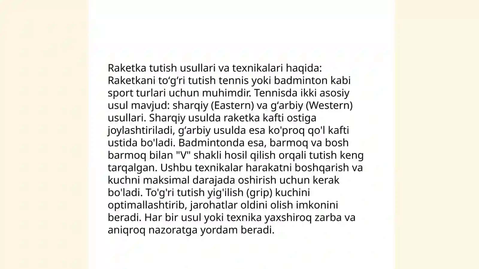 Stol tennisi o'yini texnikasi va qoidasi 4