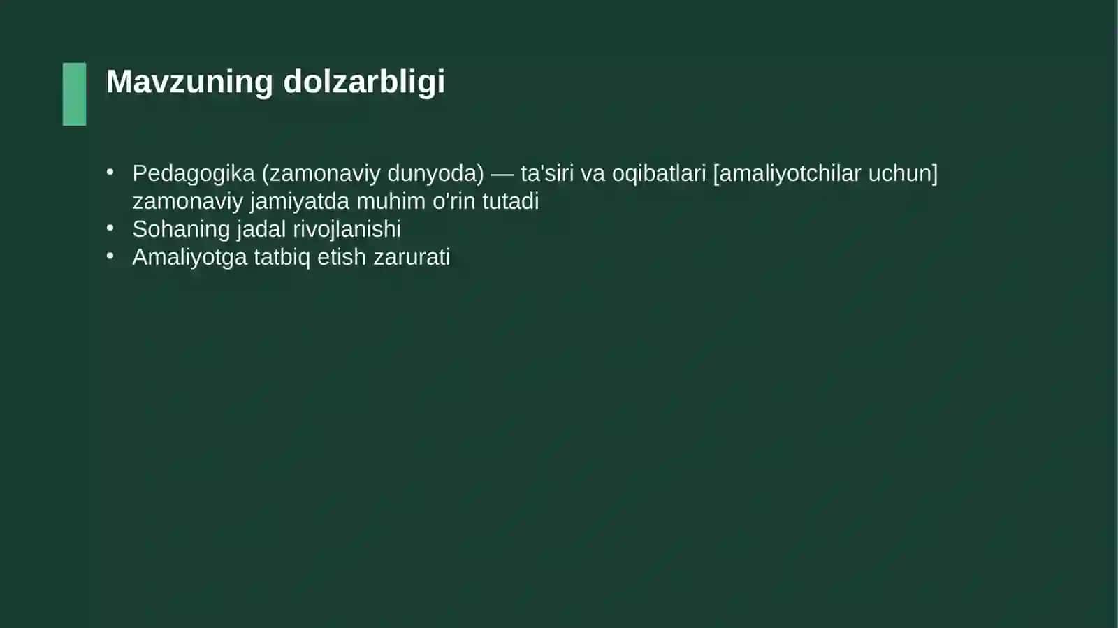 Pedagogika (zamonaviy dunyoda) — ta'siri va oqibatlari [amaliyotchilar uchun] 4