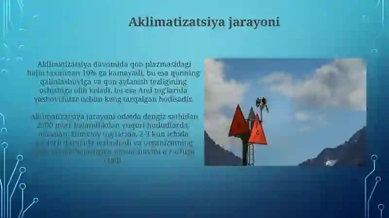 Tog' kasalligi va aklimatiratsiyadan o'tish asoslari 4