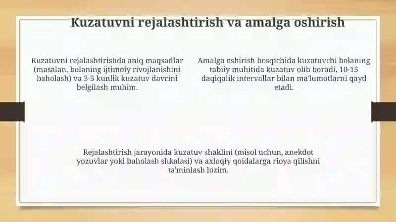 Kuzatishlar va tashkilotlar 4