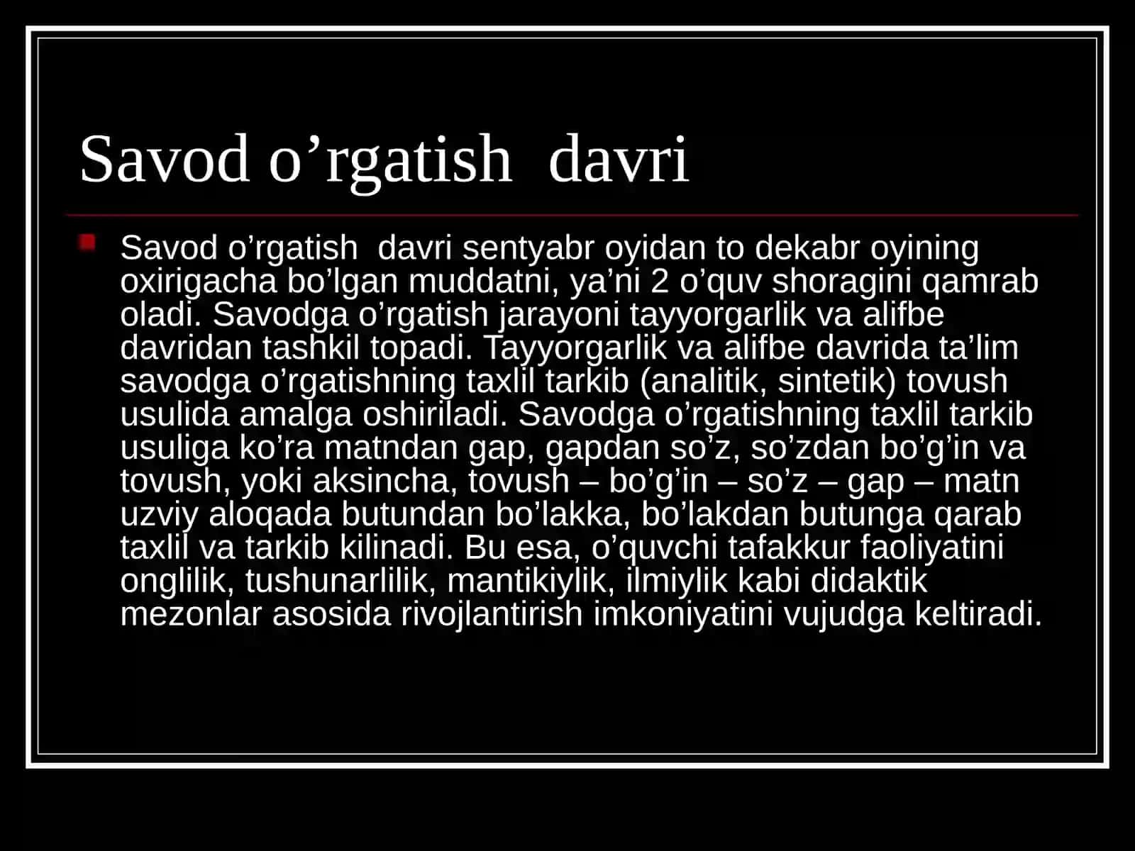 Savod o’rgatish mashqlarining asosiy turlari2 4