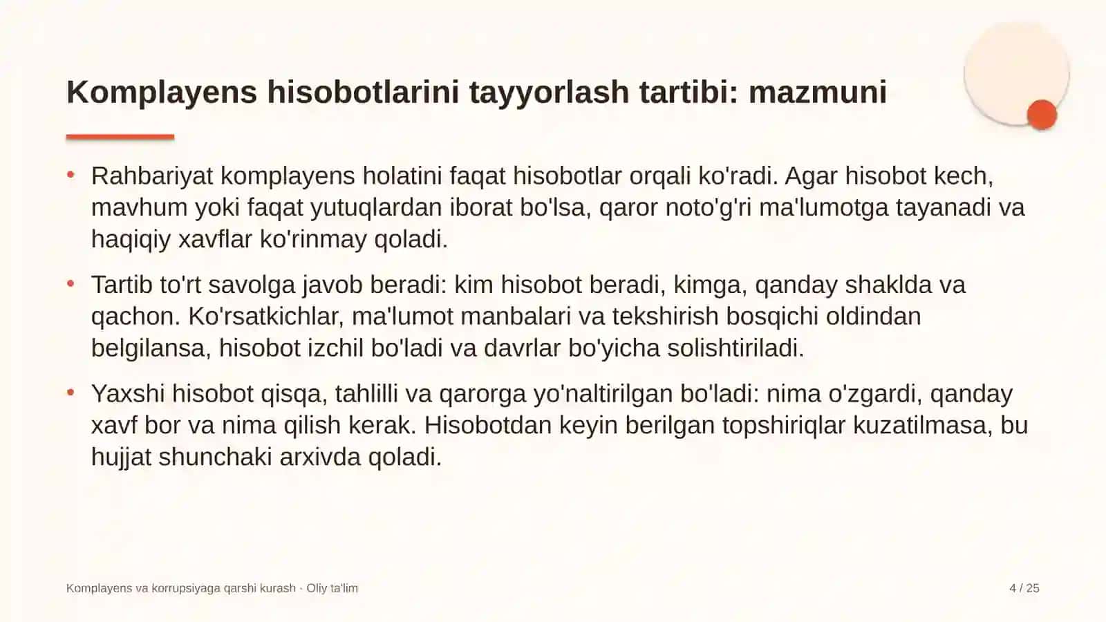 xorijiy universitetlar filiallarida komplayens hisobotlarini tayyorlash tartibi 8937 4