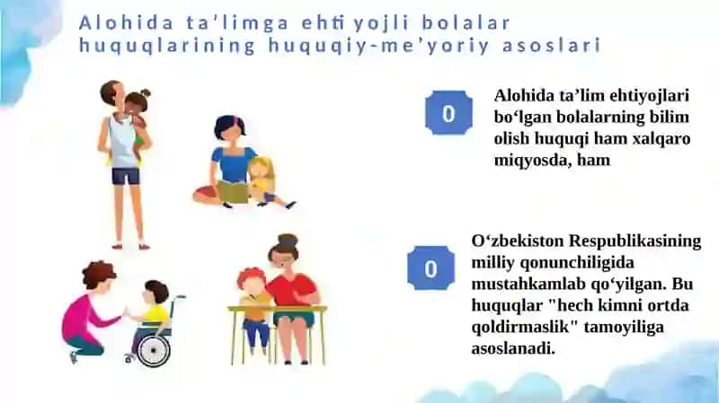 Alohida talimga ehtiyojlari boʻlgan bolalarning bilim olish huquqlari 4