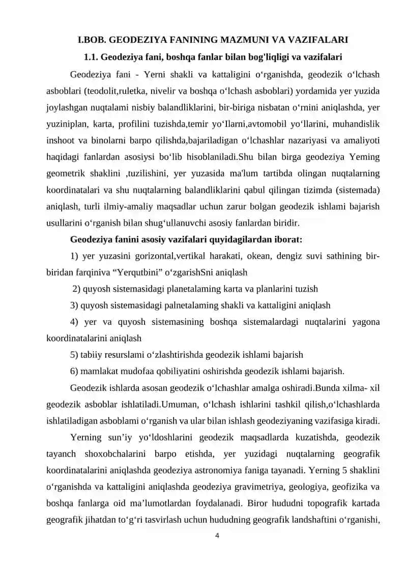 Geodeziyaga kirish 4