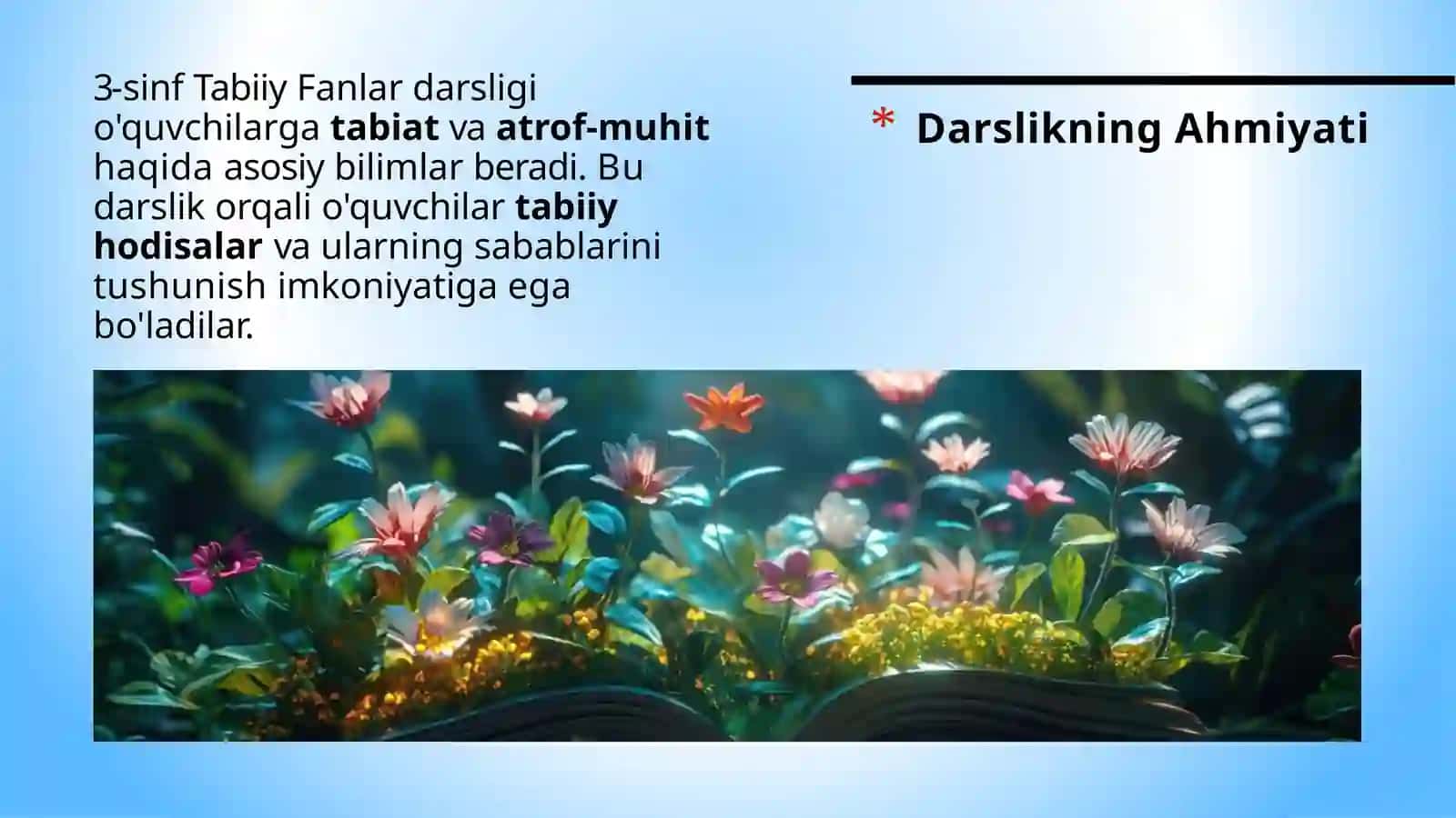 3-sinf Tabiiy fanlar darsligini tahlil qilish va taqriz yozish. 4