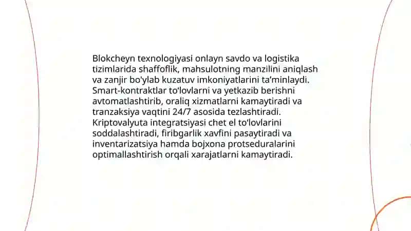 Kiriptavalyutalar elektron tijorat bozorninig rivjlanishi 4