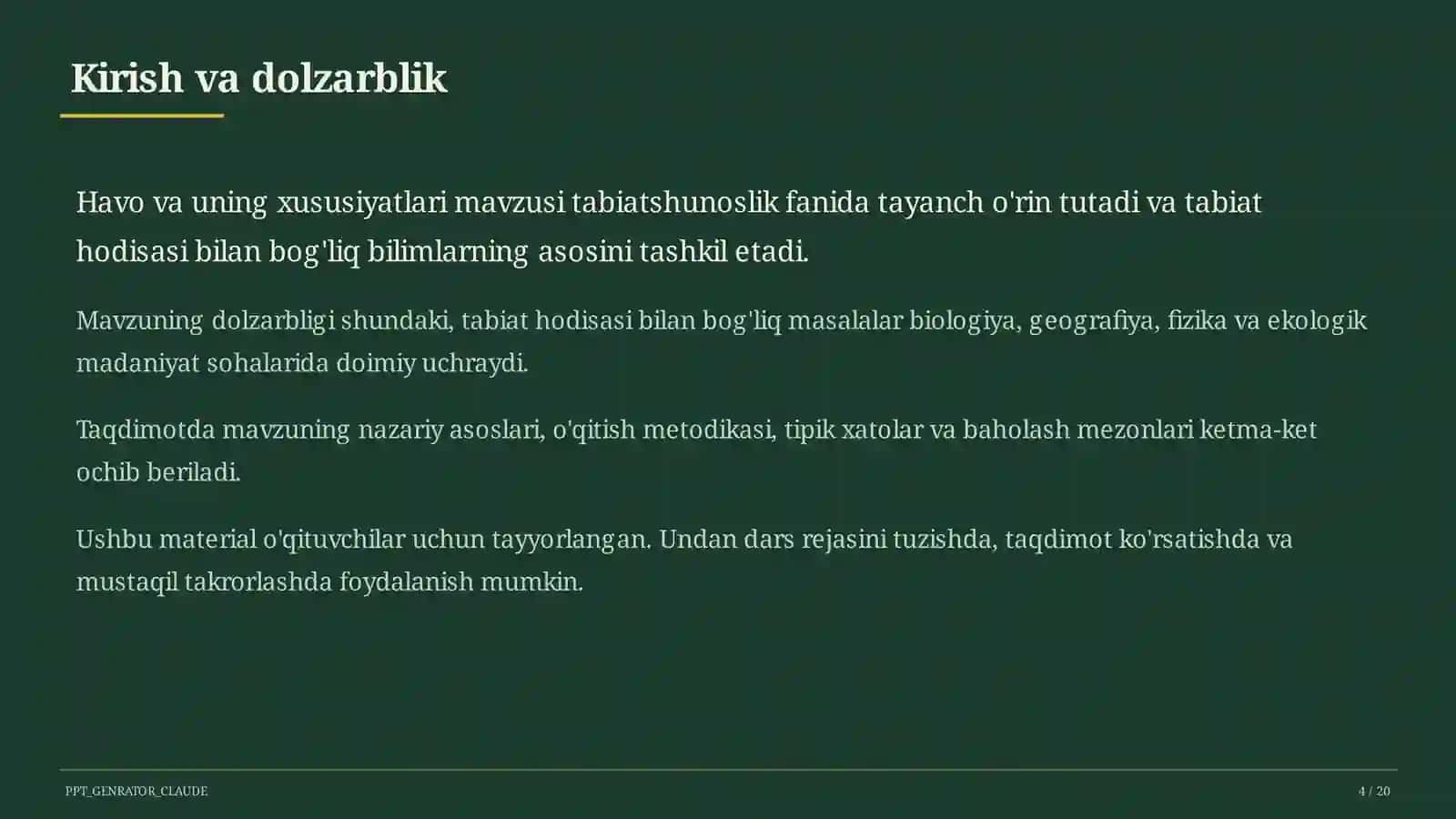 Havo va uning xususiyatlari (2-sinf) 4