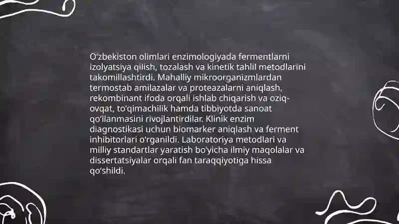 Oʻzbekiston biokimyogar olimlarning biokimyo fani taraqqiyotiga qoʻshgan hissasi 4