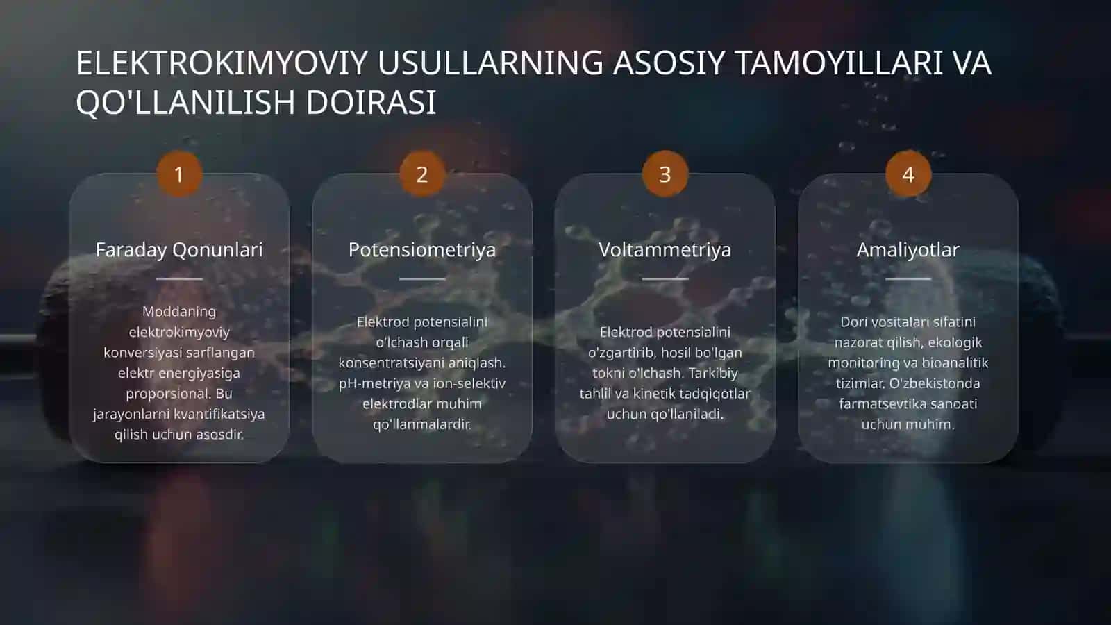 Elektrokimyoviy davolash va diagnostika usullari 4
