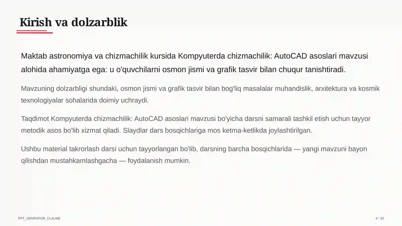 Kompyuterda chizmachilik: AutoCAD asoslari (9-sinf) 4
