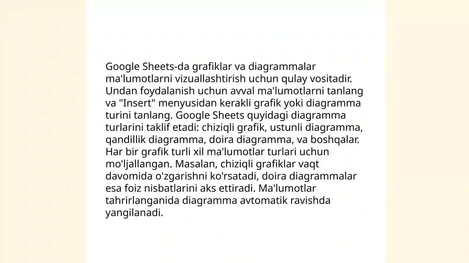 Google Sheets va slides 4