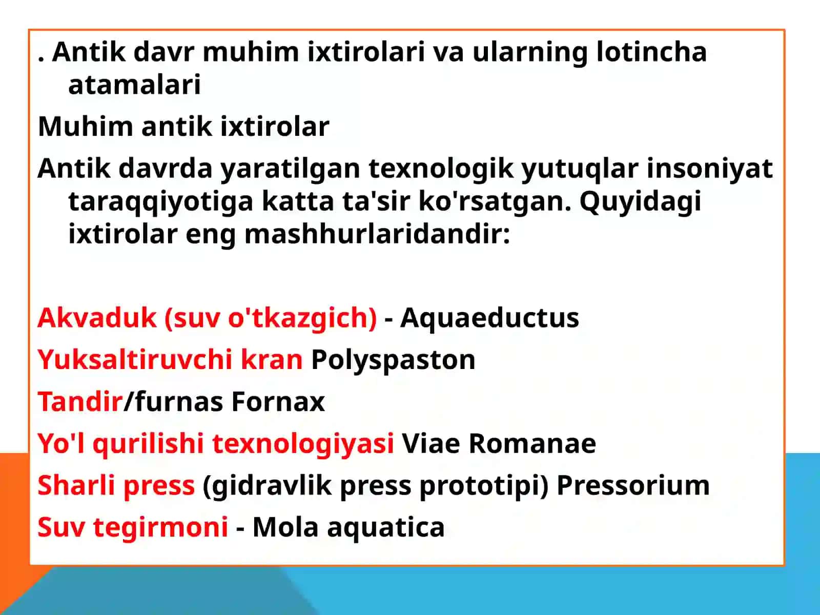 Antik davr texnologiyalari 4