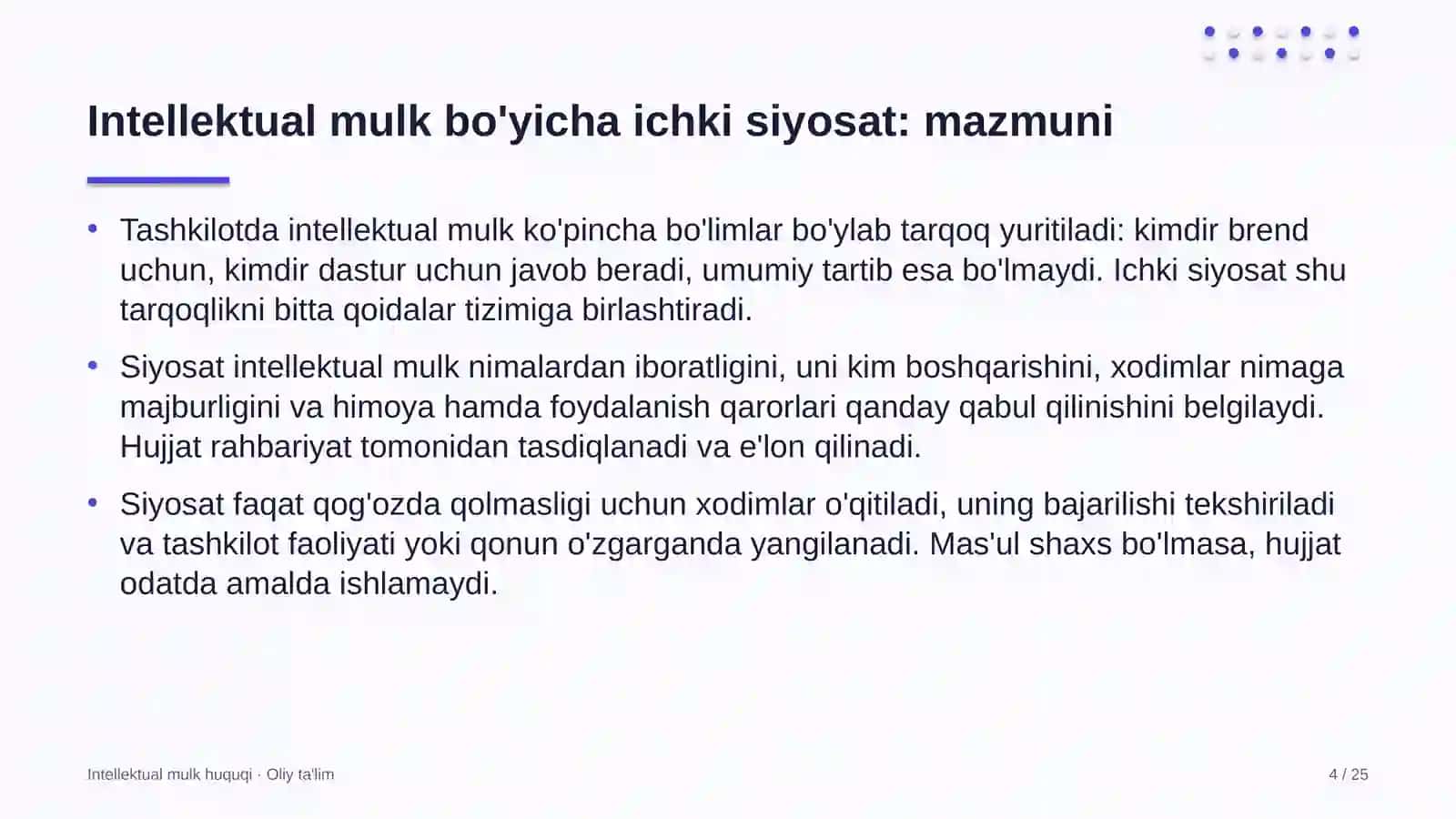 avtovokzallarda intellektual mulk bo'yicha ichki siyosatni ishlab chiqish 1259 4