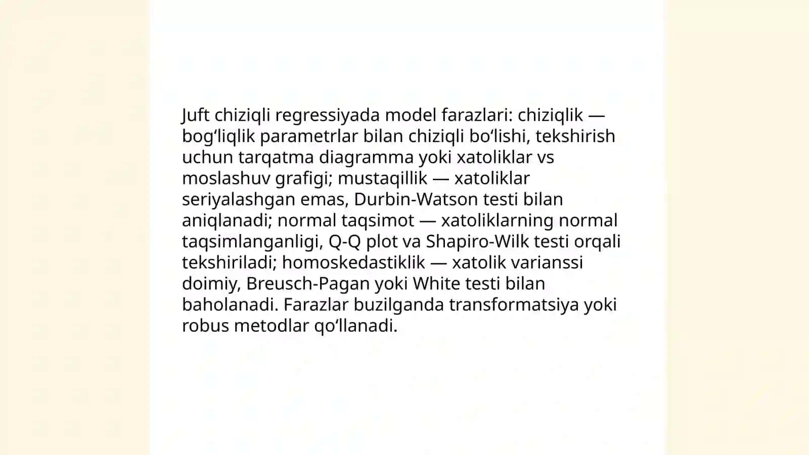 Juft chiziqli regressiya 4