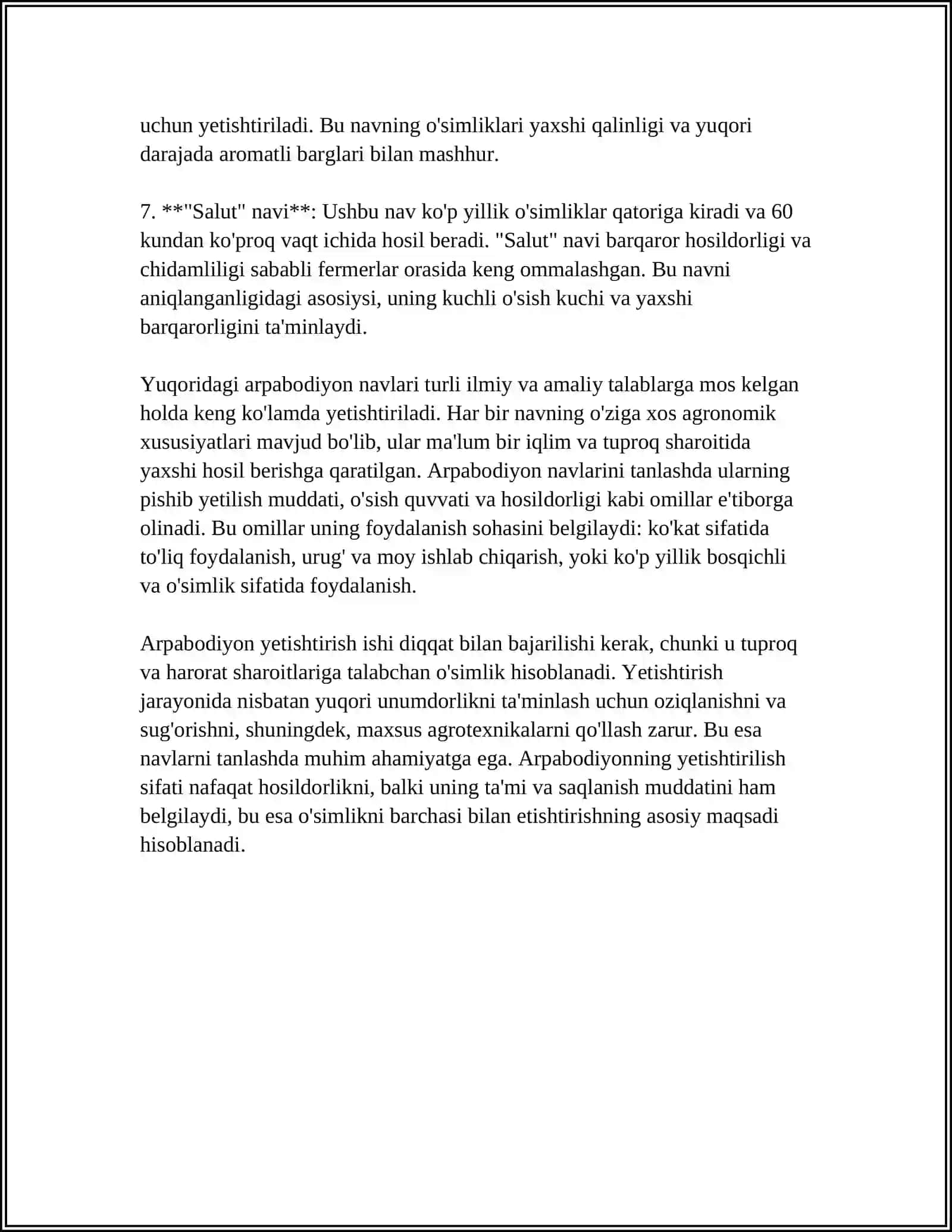 ARPABODIYON OSIMLIGINI YETISHTIRISH TEXNALOGIYASI 4