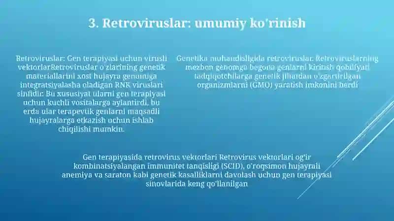 Viruslarning Gen Muhandisligida Qo'Llanilishi Va Ushbu Yo'Nalishda Erishilgan Yutuqlar Va Olingan Natijalar 4