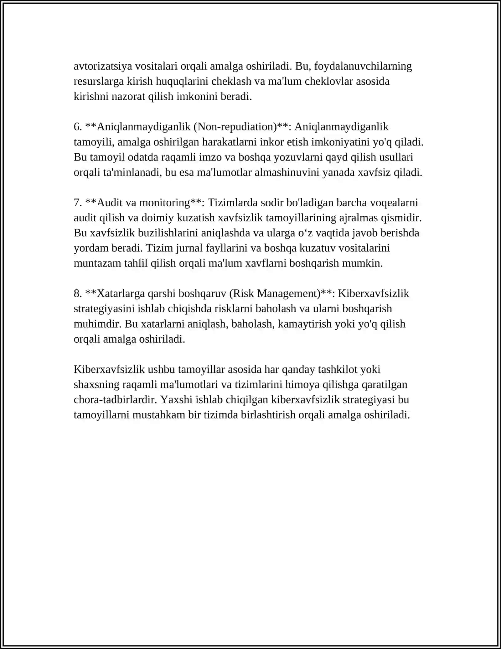 Kiberxavfsizlikning asosiy tamoyillari 4