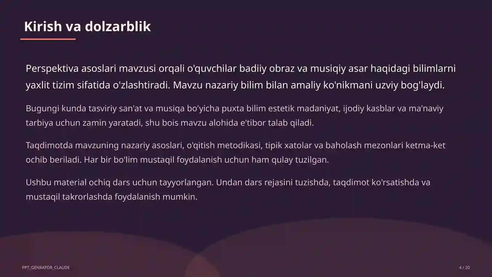 Perspektiva asoslari (5-sinf) 4