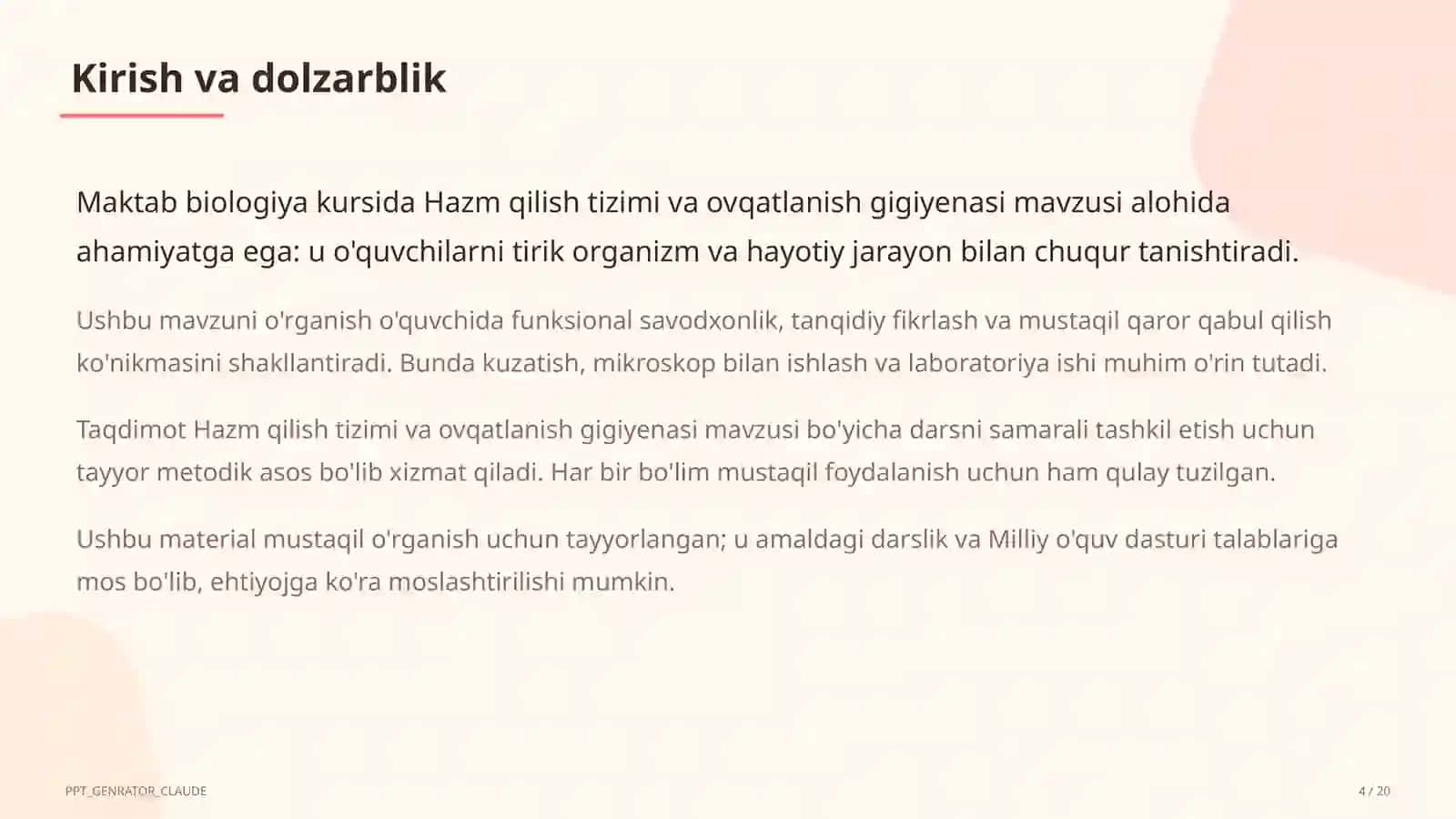 Hazm qilish tizimi va ovqatlanish gigiyenasi (8-sinf) 4