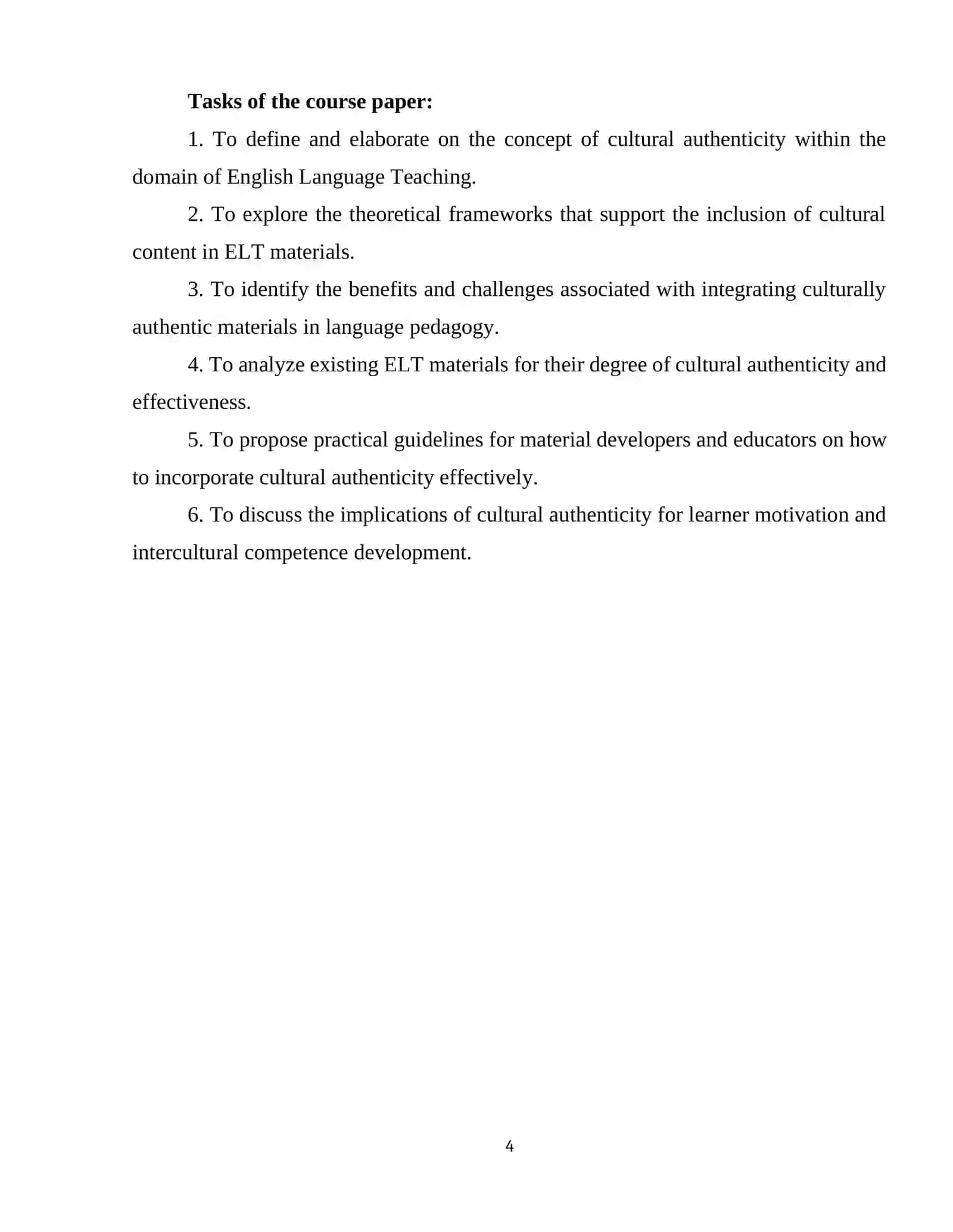 THE ROLE OF CULTURAL AUTHENTICITY IN DEVELOPING ENGLISH LANGUAGE TEACHING MATERIALS 4
