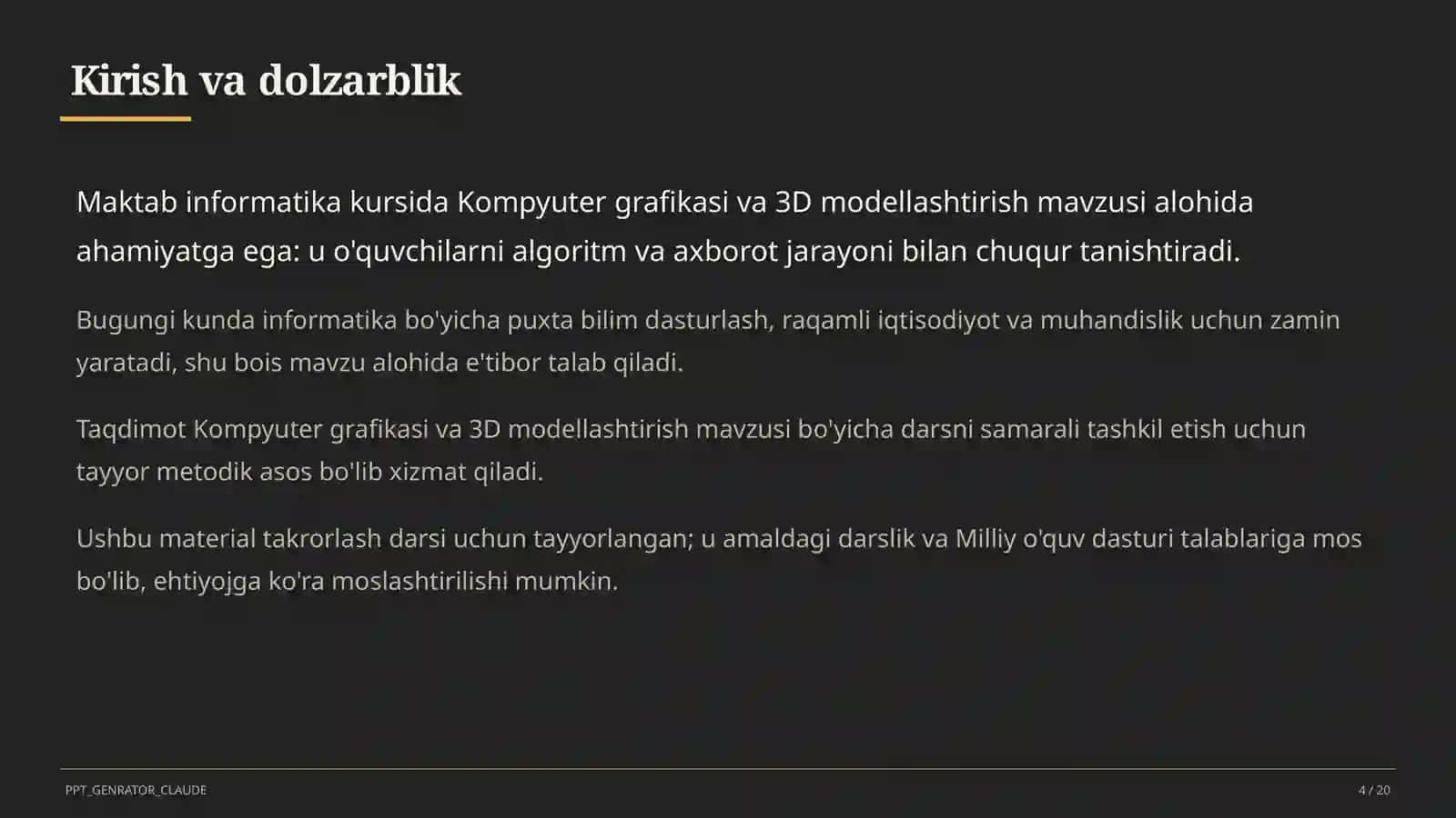 Kompyuter grafikasi va 3D modellashtirish (10-sinf) 4