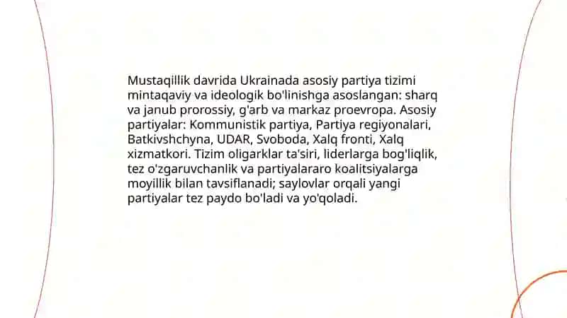 Ukrainada siyosiy partiyalar tarixi 4
