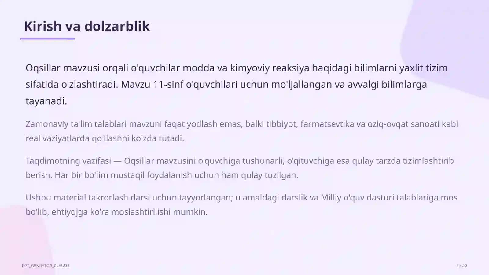 Oqsillar (11-sinf) 4