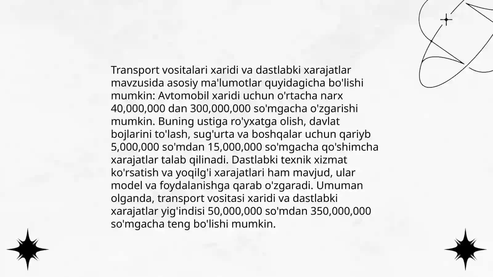 Transport vositalarining hayotiy sikli va xarajatlar tahlili 4
