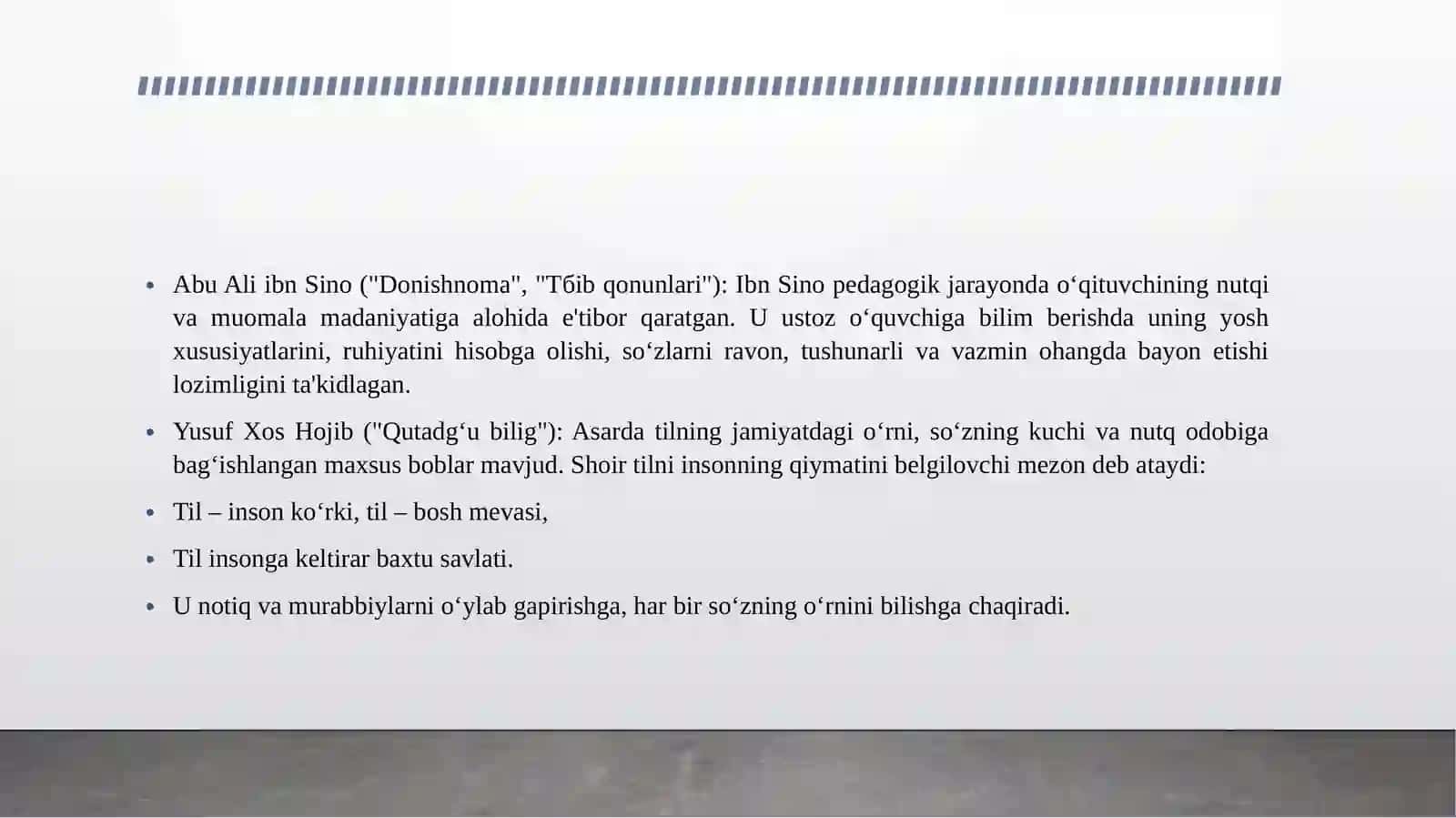 O‘rta Osiyo notiqlik an’analari va pedagogik nutq madaniyati tarixiy manbalar asosida amaliy tahlil. 4