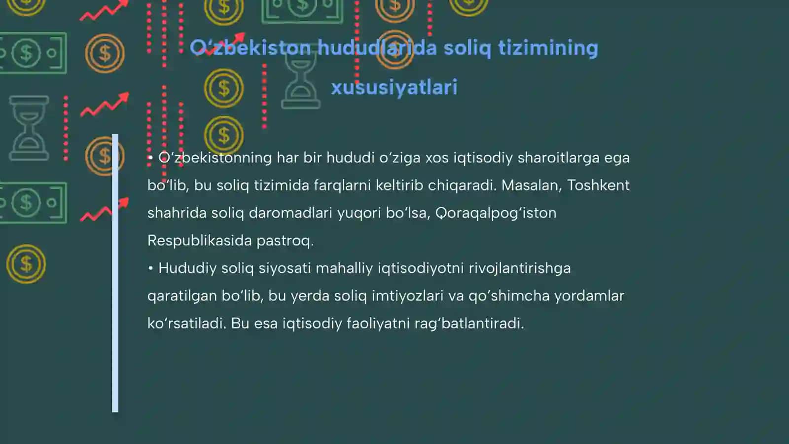 Soliq to‘lovchilarning ayrim toifalariga va O‘zbekiston Respublikasining ayrim hududlarida soliq solishning o‘ziga xos xususiyatlari 4
