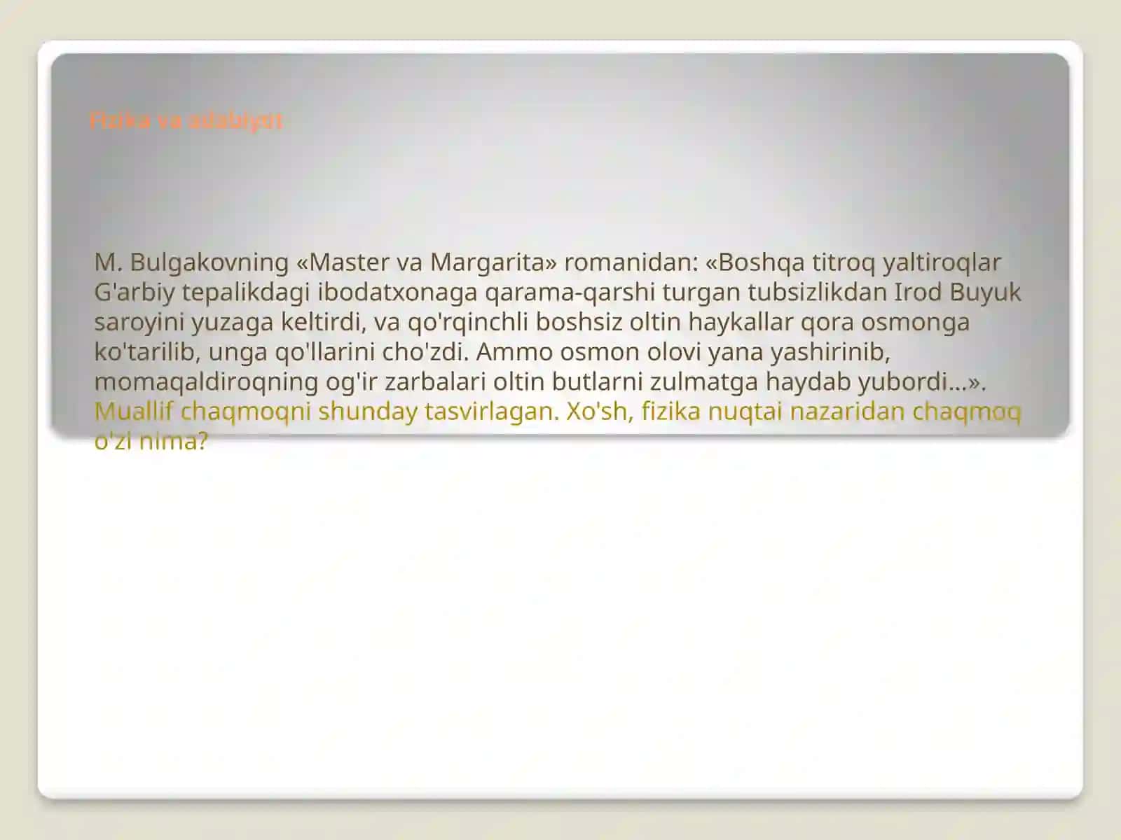 Fizika - Eruditlar tanlovi (9-sinf) 4