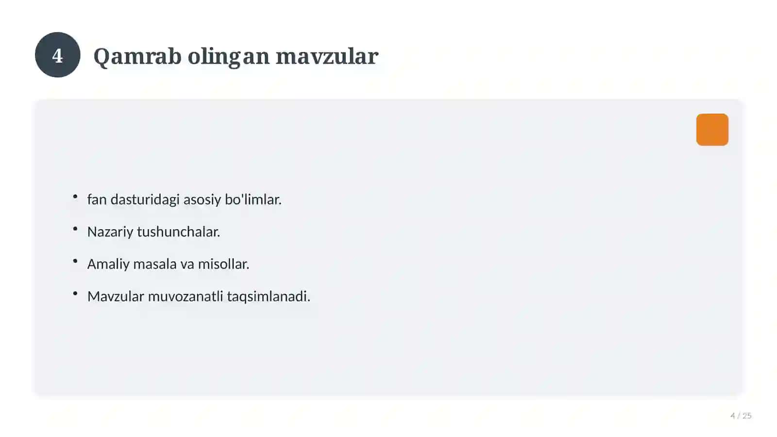 Abituriyentlar uchun blok fanlardan test to'plami — 2026 4