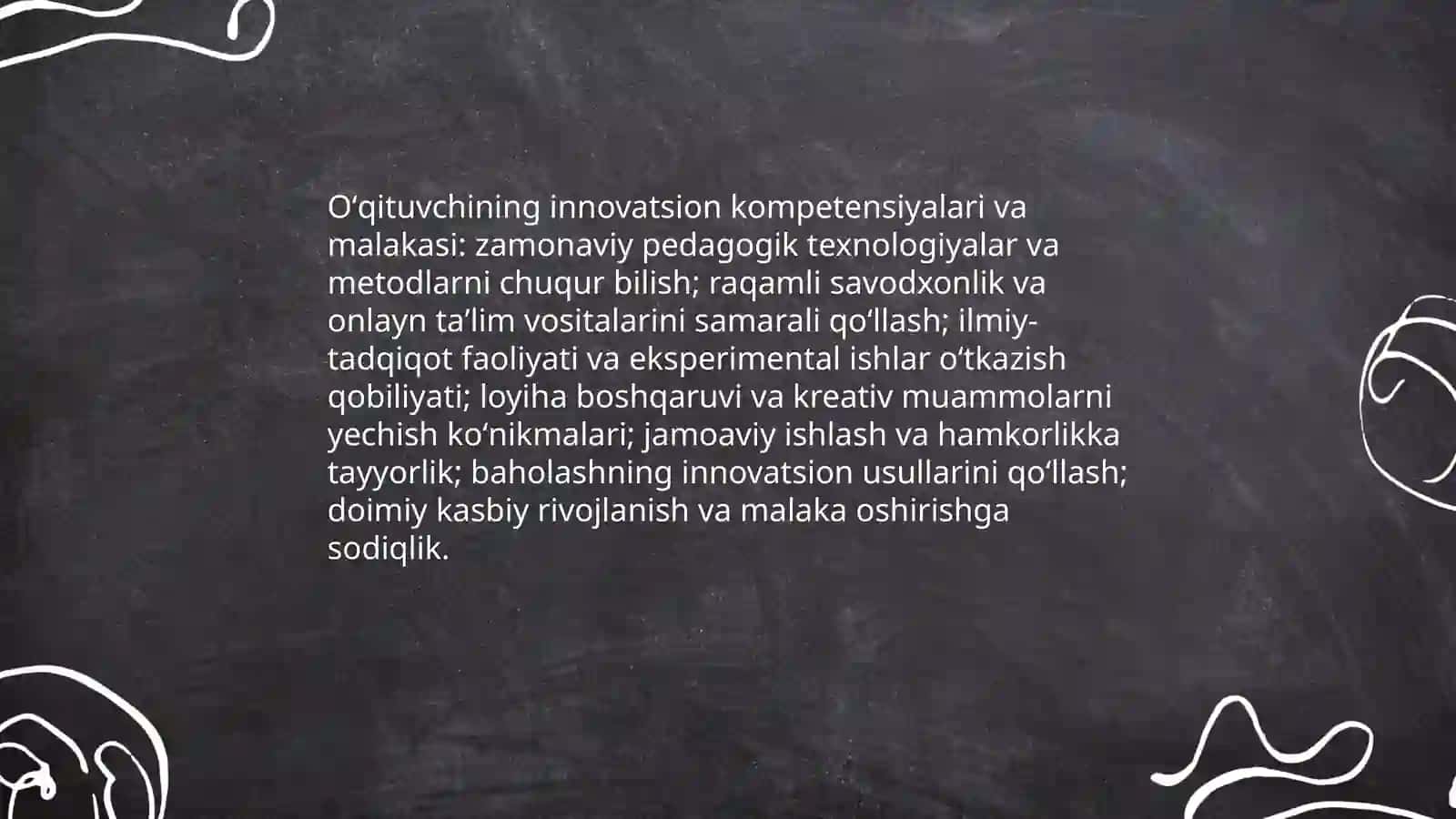 Oʻqituvchining innovatsion faoliyatni shakllantirish shartlari 4