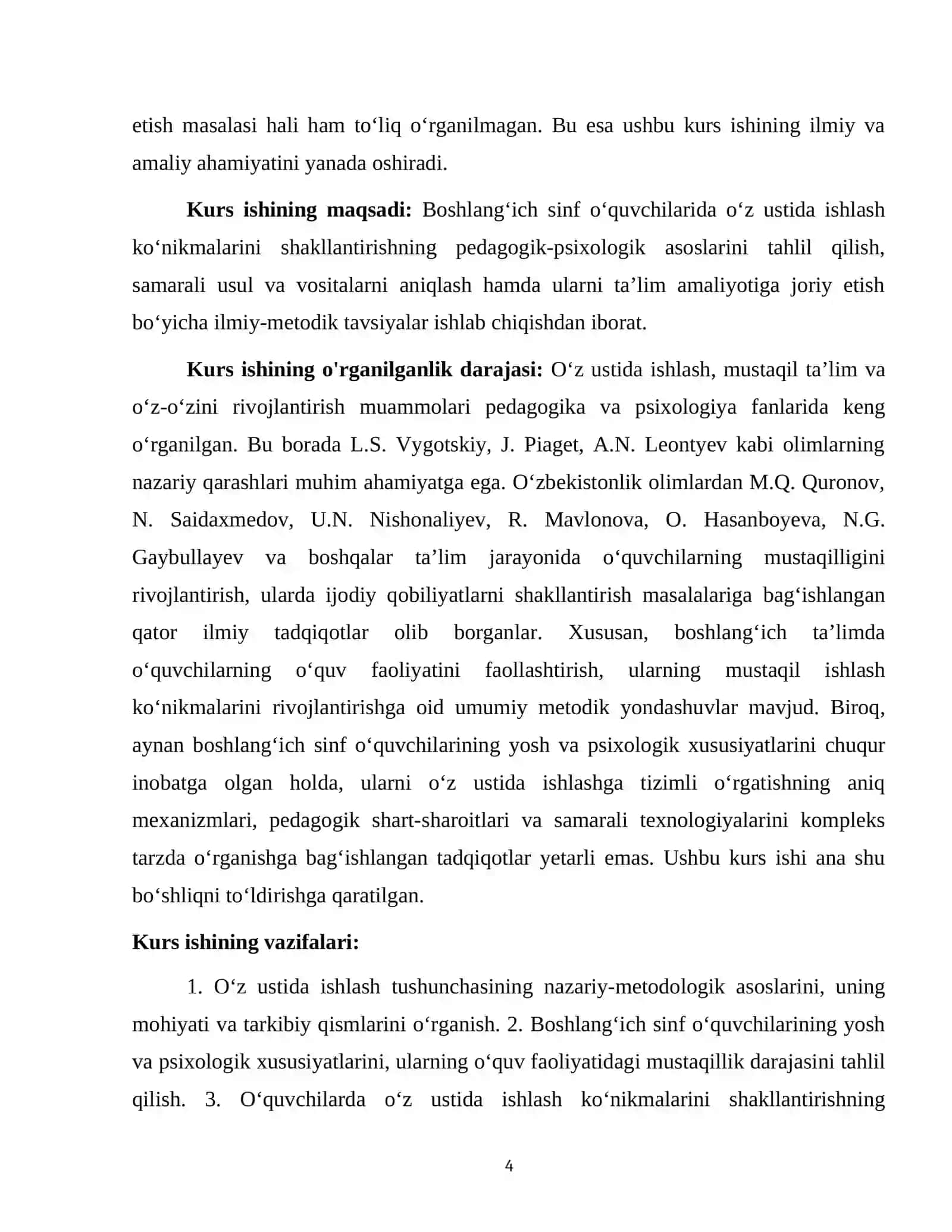 "BOSHLANG'ICH SINF O'QUVCHILARINI O'Z USTIDA ISHLASHGA O'RGATISH YO'LLARI" 4