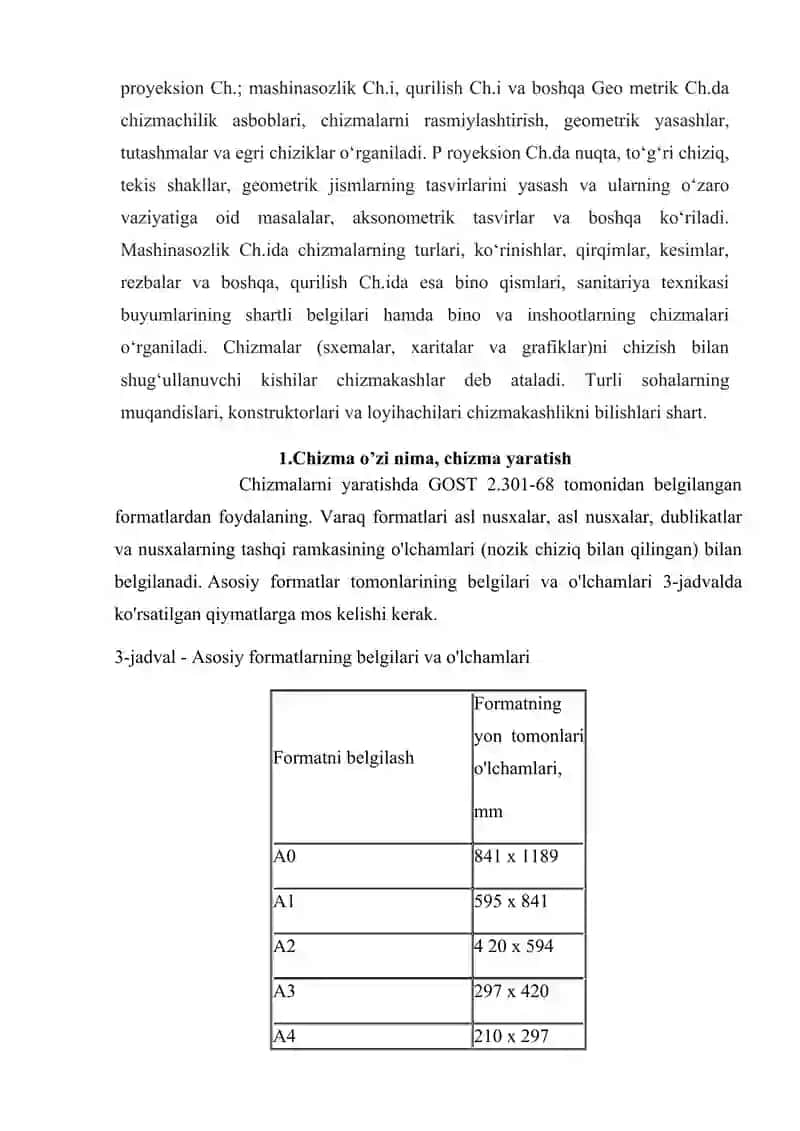 Chizmachilik o’qitish metodikasi 4