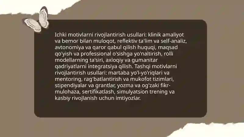 Boʻlajak tibbiyot xodimlarining kasbiy faoliyatga tayyorlashda asosiy motivlarni shakllantirish 4