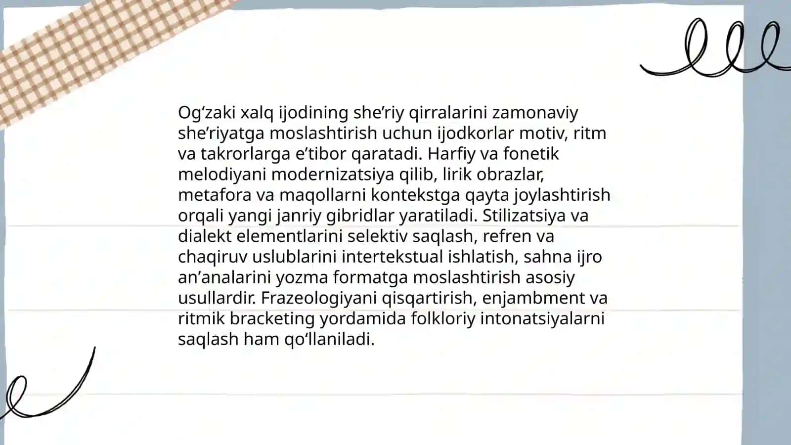 Individual ijodkorning xalq ogzaki ijodidan foydalanish usullari 4