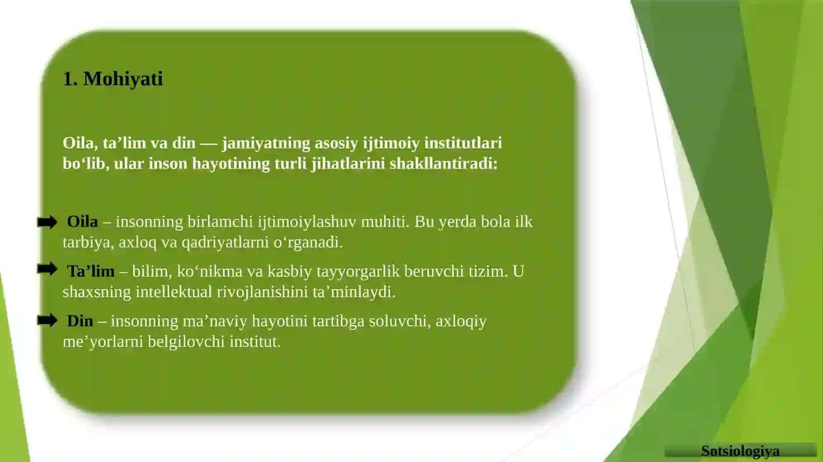 Oliy oila ta`lim va din institutlari tahlili. 4