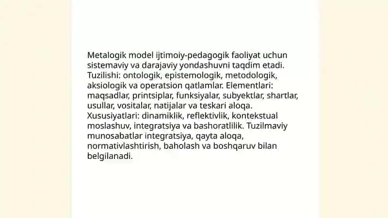 Ijtimoiy pedagogikani va ijtimoiy-pedagogik faoliyat rivojining metalogik asoslari 4